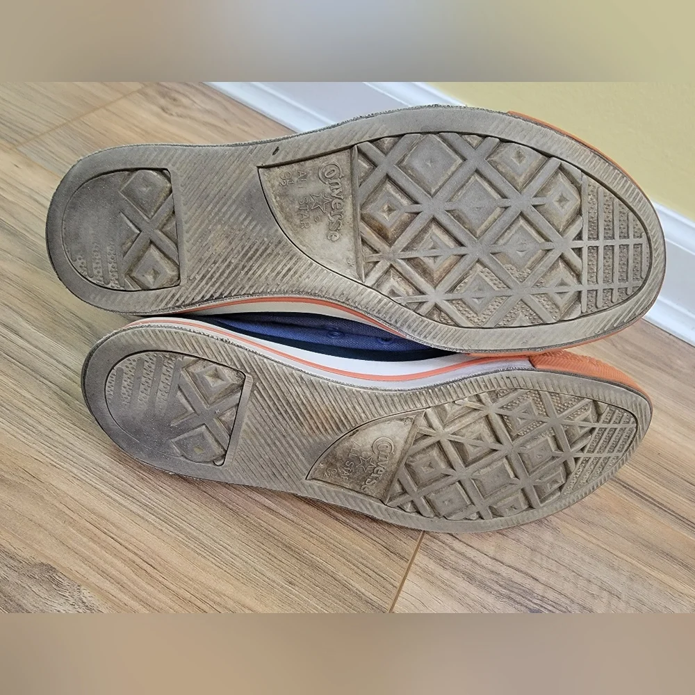 Converse, unisex mens US 9.5, women's 11.5, blue-orange - Picture 9 of 11